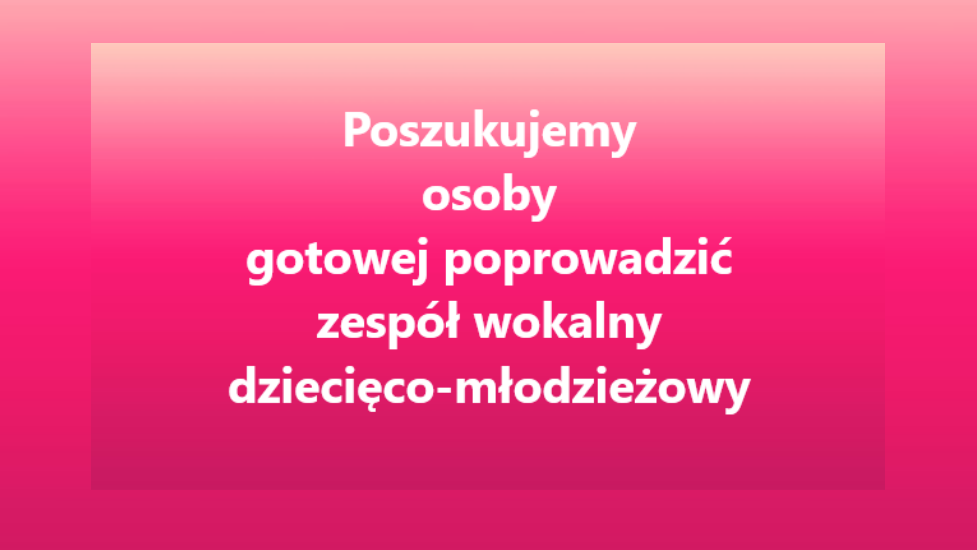 Poszukujemy